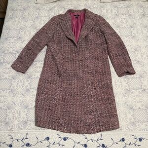 Alfani Women's Pink Tweed Trench Coat